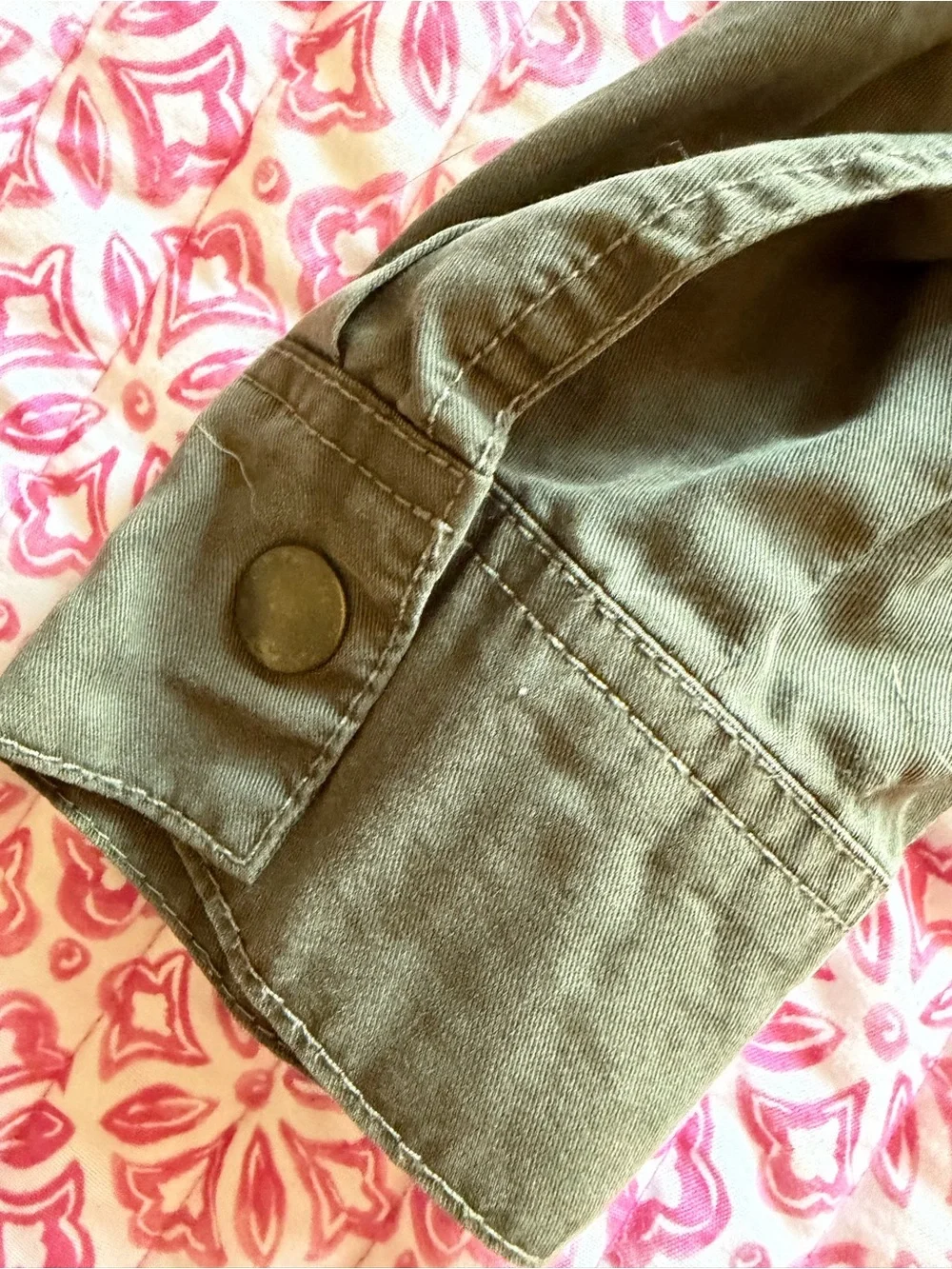 Extra Small XS Green Military Style Zip Up Mossimo Jacket